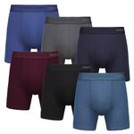 The Essentials Wardrobe 6PK Mens TEW Premium Boxer - Bamboo - Assorted - Large