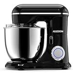 AILESSOM 3-IN-1 Electric Stand Mixer, 660W 10-Speed With Pulse Button, Attachments include 6.5QT Bowl, Dough Hook, Beater, Whisk for Most Home Cooks, Onyx Black