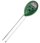 Konvio Neer Solar Soil Plant Care 3 In 1 Water Moisture Hydroponic Plants Soil Sensor Ph Light Meter, Acidity Tester (No battery required)