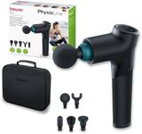 Beurer MG185 Massage Gun, Deep Tissue Massager with 5 Attachments, Delivers a Powerful Trigger Point Massage to Relieve Tension, Handheld Massager with 9 Intensity Levels, Rechargeable Battery