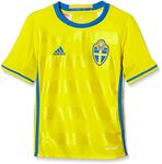 adidas Children's UEFA Euro 2016 Russia Away Jersey Replica Short Sleeve Home Jersey, Yellow/Bright Royal, 176