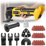Cordless Oscillating Tool for Dewalt 20V Battery(NO Battery), 6 Variable Speed Brushless-Motor Tool, Oscillating Multi Kit for Cutting Wood Drywall Nails Remove Grout & Sanding