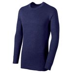 Duofold Men's Mid Weight Wicking Thermal Shirt, Navy, Medium