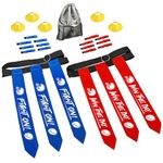 Flag Football Belts - Flag Football Set, 14 Football Belts, 42 Football Flags, 5 Cones, 1 Bag - Indoor Outdoor Football Games Kit for Kids, Youth, and Adults