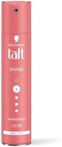 Schwarzkopf TAFT Shine Hair Spray For Shinner Hair With Diamond Luminizer Formula Hold 4, Lasts 24Hr+ Protects From Wind And Humidity, No Stickiness, Easy To Brush Out, For Salon Like Finish - 250Ml