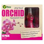 Vitax Orchid Drip Feed Mini Bottles (Pack of 10) Houseplant Care,30ml