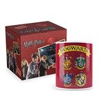 MC SID RAZZ - Harry Potter All Crest Coffee Mugs (with Gift Coaster) Officially Licensed by Warner Bros, USA