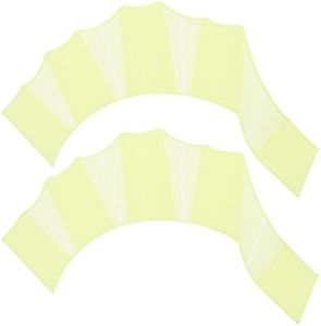 PATIKIL Silicone Swimming Gloves, 1 Pair Webbed Swim Gloves Finger Frog Type Water Resistance Gear Paddle Fins for Aquatic Training, Green, M