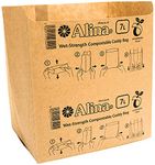 50 x Alina 6L to 8L Compostable Paper Caddy Bin Bag/Food Waste Bin Liner/Biodegradable Brown 7 Litre Paper Sack (50 bags)