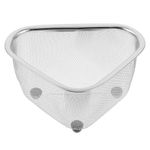 TOPBATHY Fine Mesh Strainer Food Washer Bowl Sink Strainer Basket, Stainless Steel Sink Strainer, Triangle Shape Corner Sink Drainer Rack for Home Kitchen (Size S) Sink Storage Rack Metal Holder