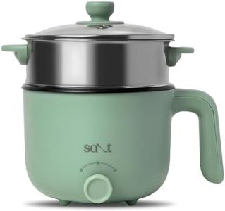 Salt FlexiCook Pro Multi Cook Kettle | 600W Power, Multi-Power Mode | Stainless Steel Base wtih Non Stick Coating | Boil Dry Protection | Steamer & Egg Boiler | 1.2L (Green)