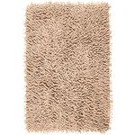 SARAL HOME EASY LIVING Saral Home Cotton Shaggy Anti-Skid Rectangular Bath Mat (Beige, 40X60 Cm)