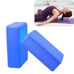 ADDCART Set of 2 Non Toxic Yoga Block Non Slip Yoga Brick Sports Fitness Workout Pilates Brick Brick for Home Gym Workout Exercise Tool Stretching aid for Body Fitness Exercise(Multicolour/Small)