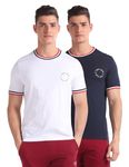 U.S. POLO ASSN. Men's Solid Relaxed Fit T-Shirt (OEE01-P2_Ivory-Navy