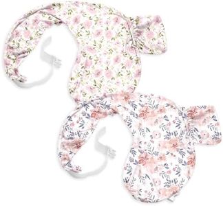 TotAha Soft Nursing Pillow Cover: Compatible with My Brest Friend Breastfeeding Pillow, 2-Pack Stretch Replacement Slipcovers with Side Pocket & Adjustable Strap, Machine Washable, Pillow Not Included