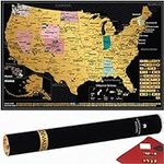 Detailed Scratch off USA Map with S