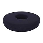 Donut Pillow Seat Cushion, 25cm Memory Foam Pillow, Relieve Pain and Pressure for Hemorrhoid, Pregnancy Post Natal (Black)