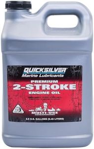 Quicksilver 858023Q01 Premium Two-Cycle TC-W3 Oil - Outboards, Personal Water Craft (PWC’s), Snowmobiles, Motorcycles and Chainsaws, 2.5 Gallon Jug