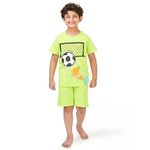 YouGotPlanB Unisex 100% Cotton Short & Tee Night Suit -Glow in the Dark Football | Half Sleeve | Printed Design | Kids Nightwear/Nightdress for Boys and Girls | 2-14 Years | T-shirt & Shorts Combo Set