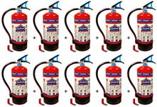 Eco Fire Abc Powder Type 6 Kg Fire Extinguisher (Red and Black) Pack of 10