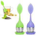 2 PCS Tea Strainer, Loose Leaf Tea Infuser, Loose Leaf Tea Strainer, Silicone Tea Strainer, Loose Leaf Tea or Herbal Tea Strainer, Fine Mesh Tea Strainer for Black Tea, Green Tea, Loose Tea