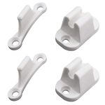 2 Sets Locker Retainer Catch Caravan Door Retainer Catch Door Locker Catch Retaine T Shape Door Stop for RV Motorhome Camper Trailer Travel Baggage (White)