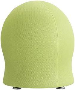 Safco Zenergy Ball Chair, Active Seating, Anti-Burst, Inflatable Chair for Home Office and Classroom, Green Mesh