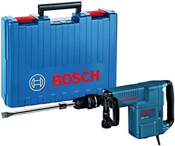Bosch Professional Demolition Hammer with SDS max GSH 11 E (110V, 1.500W, incl. Auxiliary handle, flat chisel, SDS max, RTec Sharp, 400 mm, Grease tube, Machine cloth, in Carrying case)