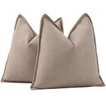 Madizz Textured Chenille Cushion Covers Set of 2 Super Soft Decorative Throw Pillow Covers Boho Pillowcases Modern Home Decor for Sofa Bedroom 20x20 inch, 50x50 cm, Camel