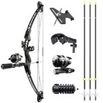 surwolf Archery Bowfishing Compound Bow Kit RTH 30-40 LBS Draw Length 23.5"-30", Target Shooting Bow with Accessories for Bowfishing Archery Hunting