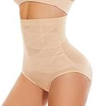 SIMIYA High Waisted Tummy Control Knickers, High Waist Shapewear for Women Tummy Control, Comfortable Body Shaper Panty, Beige M