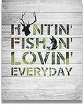 Fishing and Hunting Decor - Hunting Wall Art Decor - Gifts for Hunters & Fisherman - Rustic Hunting Cabin Decor - Farmhouse Hunting Wall Decor - 8x10 unframed print