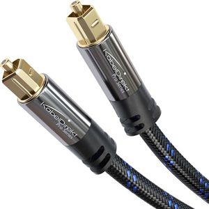 TOSLINK Cable, Optical Audio Cable Nylon Braided – 3m – Fiber Optic Cable for soundbars (TOSLINK to TOSLINK, Digital S/PDIF Cable, Stereo Systems/amplifiers, Home Cinema, Xbox/PS4) – CableDirect