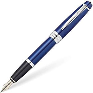Cross Bailey Refillable Fountain Pen, Medium Nib, Includes Premium Gift Box - Blue Lacquer