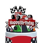 Glitter Race Car Cake Topper Happy 