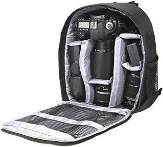 docooler Zaino Fotografico, Piccola Borsa Fotografica Antiurto Impermeabile 33x26x12cm (grigio)