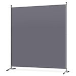 Angel Living Protective Screens Folding Screen Room Divider Screens Room Partitions Garden Privacy Outdoor Screens for Patio Privacy, 1 Panels (163 x 180cm, Grey)