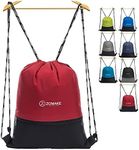 ZOMAKE Drawstring Backpack Large strings bagsWater Repellent Gymbag Sackpack Tote Cinch Bag for Ourdoor Sport Yoga Red