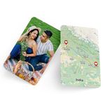 Fairus Unisex Customized Wallet Card - Your Photo, Distance Map Backside Best For Special Occasion Gift For Loved One (Distance Map Wallet Card)