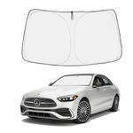 Proadsy Front Windshield Sun Shade Foldable Sunshade Protector Custom Fit 2015-2021 Mercedes Benz C Class Accessories 2024 Upgrade