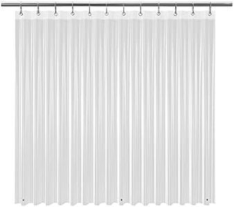 EHZNZIE Clear Shower Curtain Liner Light Weight PEVA, Shower Liner 72x72 Inches, Waterproof, No Chemical Smell with 12 Rust Proof Metal Grommets for Bathroom Shower Curtain