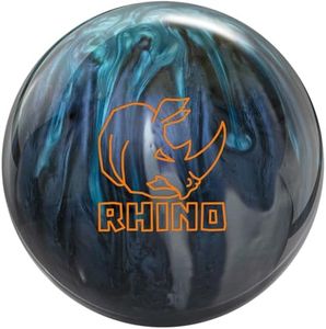 Brunswick Rhino Bowling Ball (Blue/Cadet Grey/Silver, 14lbs)