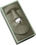 Bits and Pieces-Tissue Box Cover Stone Face Tissue Holder - Great Gag Gift for Your Office, Desk, or Living Room