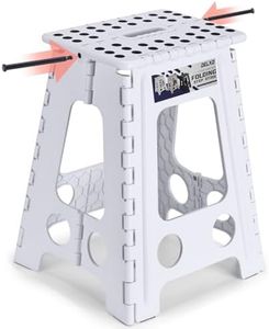 Delxo 17.5 Inch Folding Step Stool,Foldable Step Stool for Adults White