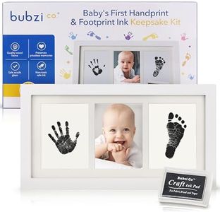 Bubzi Co Baby Ink Hand and Footprint Kit - Newborn Keepsake Frame for Personalised Baby Gifts & Nursery Decor, Baby Handprint Kit Personalized Baby Shower Gifts for Girls & Boys