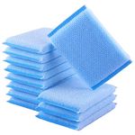 Nylon Cleaning Scrub Pad 12 Pack,Long-Lasting and Reusable Dishwashing Sponge,All-Purpose Scouring Pads Sponge for Kitchen,Bathroom