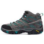 Merrell Women's Moab 2 Mid Waterproof Hiking Granite/Aqua Shoe 7 M US