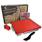 Baker's Edge Brownie Pan Complete Set| The Original All-Edges Brownie Pan for Baking| Includes Pan, Lid, Wedge & Spatula| Durable Nonstick Coating| Heavy Gauge Cast Aluminum| 9x12in Rectangular Size