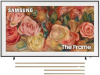 Samsung QN65LS03DAFXZA 65 Inch The Frame 4K Smart Quantum HDR TV with a Samsung VG-SCFA65TKB 65 Inch The Frame Customizable Bezel - Modern Teak (2024)