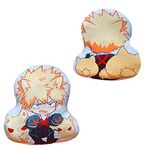 Zhongkaihua My Hero Academia Plush Toy 3D Printing Plush Cushion Anime Cartoon Image Hugged Pillow Birthday Pillow Boku No Hero Academia Bakugou Katsuki Cosplay Stuffed Cushion Gift